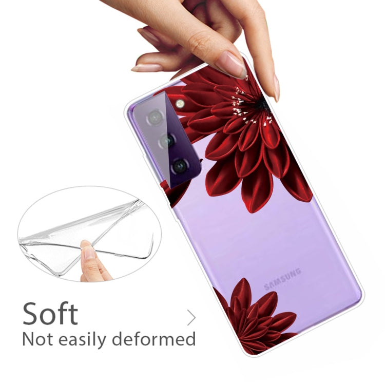 For Samsung Galaxy S21 5G Colored Drawing Pattern Highly Transparent TPU Protective Case