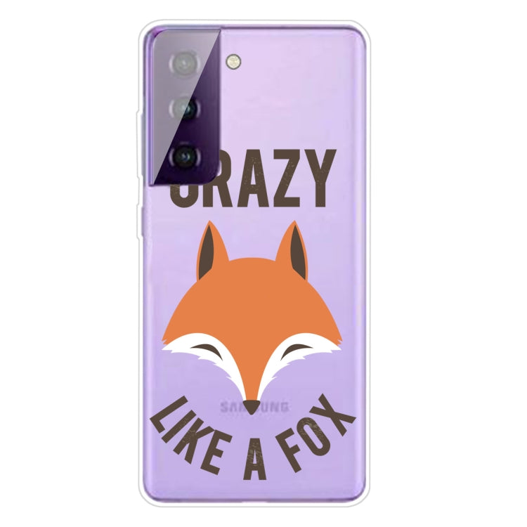 For Samsung Galaxy S21 5G Colored Drawing Pattern Highly Transparent TPU Protective Case