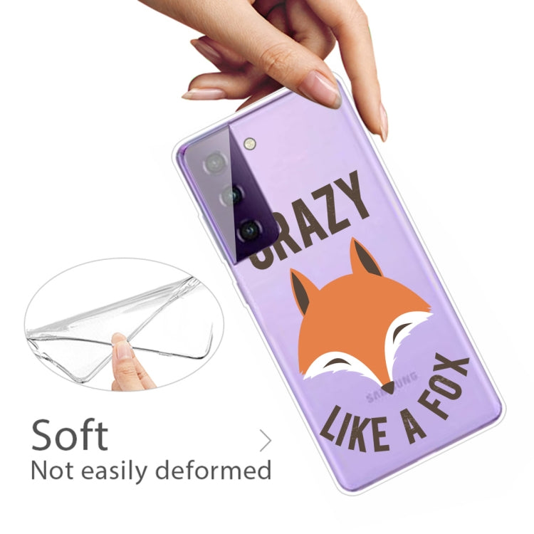 For Samsung Galaxy S21 5G Colored Drawing Pattern Highly Transparent TPU Protective Case