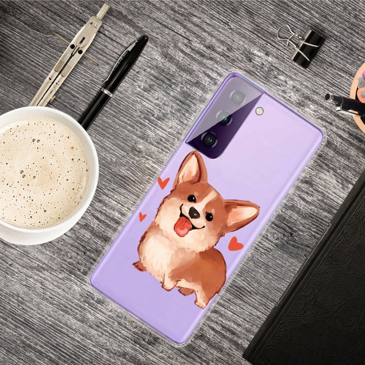 For Samsung Galaxy S21 5G Colored Drawing Pattern Highly Transparent TPU Protective Case