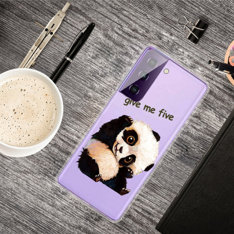 For Samsung Galaxy S21 5G Colored Drawing Pattern Highly Transparent TPU Protective Case