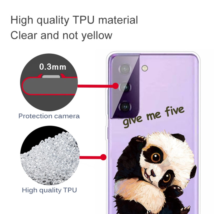 For Samsung Galaxy S21 5G Colored Drawing Pattern Highly Transparent TPU Protective Case