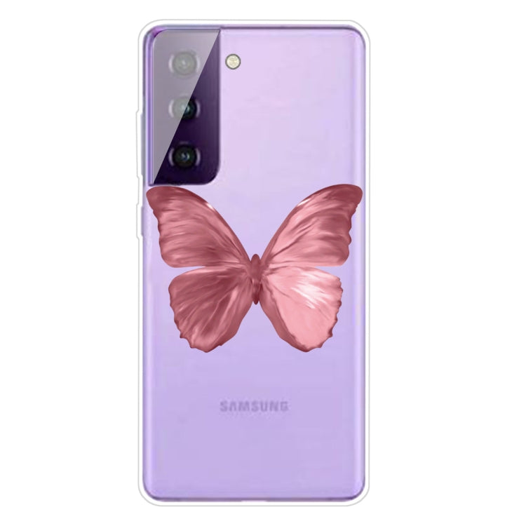For Samsung Galaxy S21 5G Colored Drawing Pattern Highly Transparent TPU Protective Case