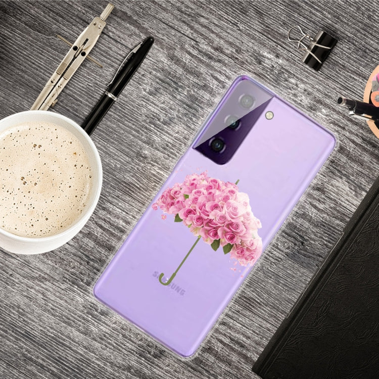 For Samsung Galaxy S21 5G Colored Drawing Pattern Highly Transparent TPU Protective Case