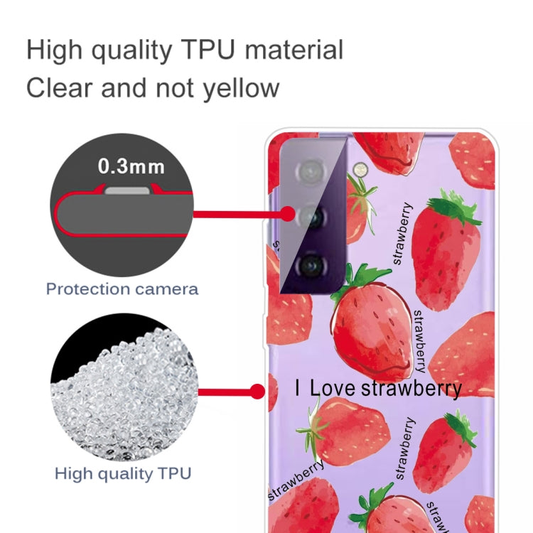 For Samsung Galaxy S21+ 5G Colored Drawing Pattern Highly Transparent TPU Protective Case