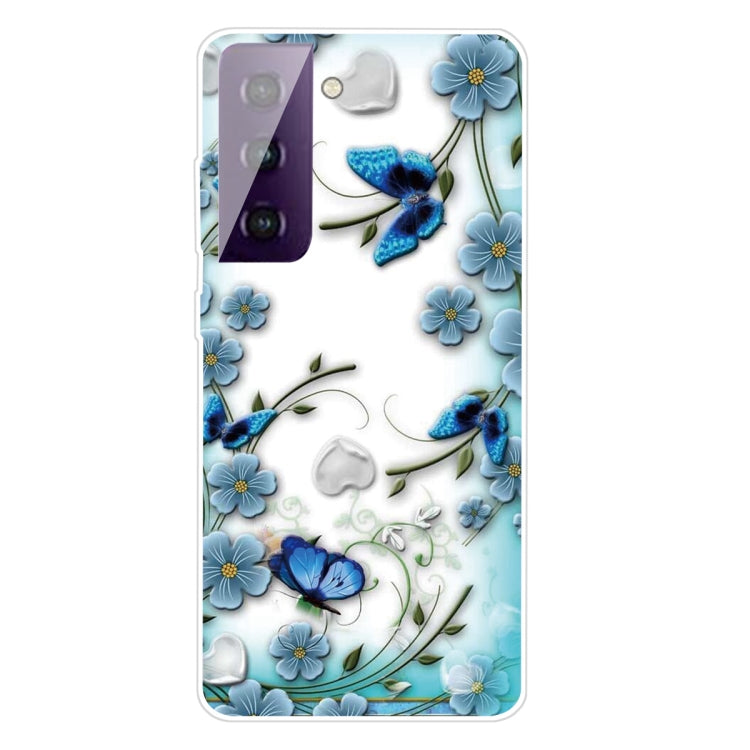For Samsung Galaxy S21+ 5G Colored Drawing Pattern Highly Transparent TPU Protective Case