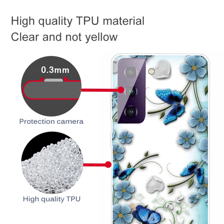 For Samsung Galaxy S21+ 5G Colored Drawing Pattern Highly Transparent TPU Protective Case