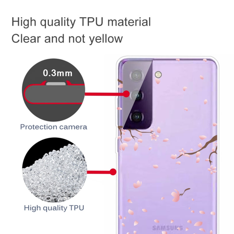 For Samsung Galaxy S21+ 5G Colored Drawing Pattern Highly Transparent TPU Protective Case