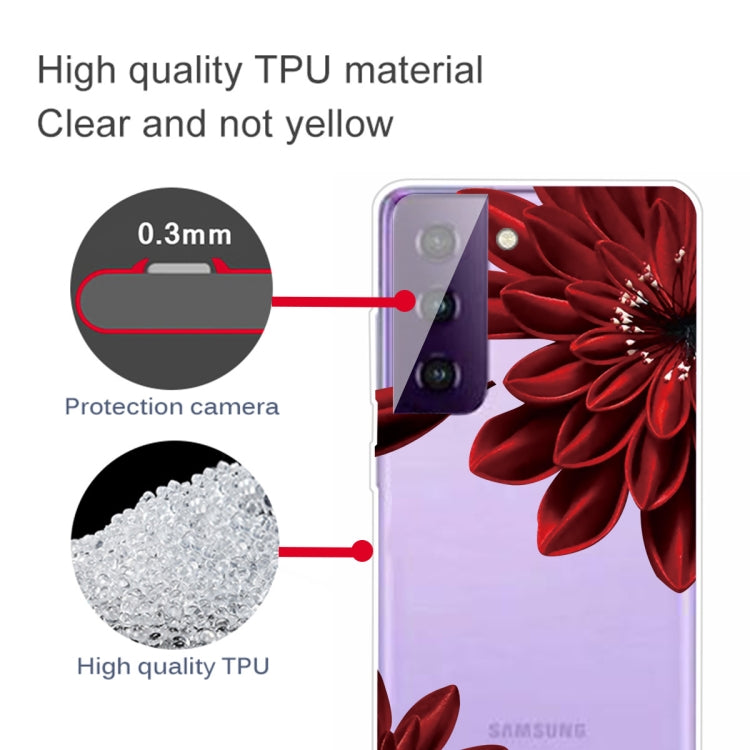 For Samsung Galaxy S21+ 5G Colored Drawing Pattern Highly Transparent TPU Protective Case