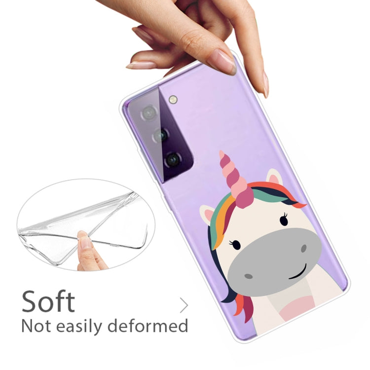 For Samsung Galaxy S21+ 5G Colored Drawing Pattern Highly Transparent TPU Protective Case