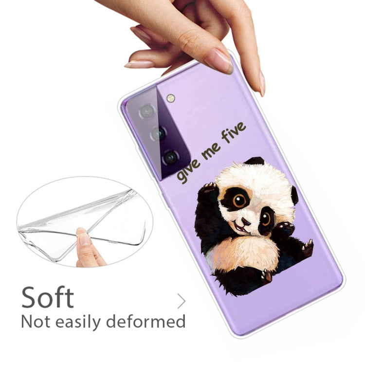For Samsung Galaxy S21+ 5G Colored Drawing Pattern Highly Transparent TPU Protective Case