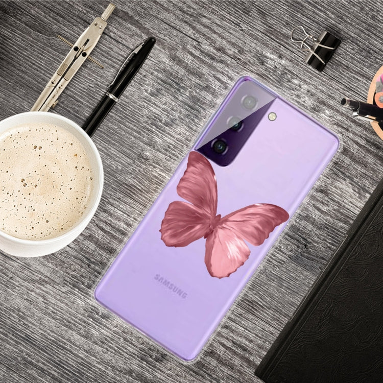 For Samsung Galaxy S21+ 5G Colored Drawing Pattern Highly Transparent TPU Protective Case