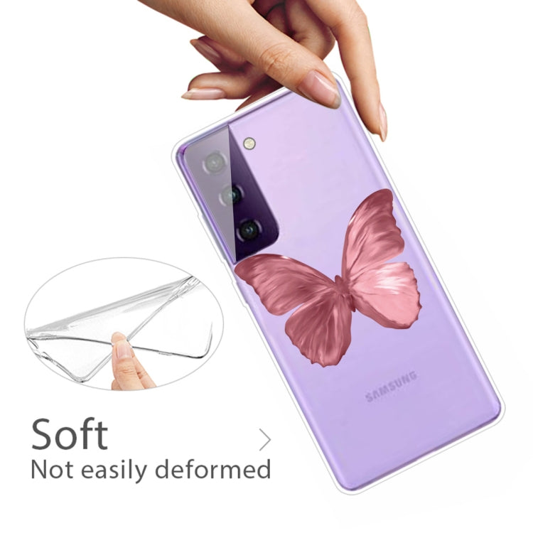 For Samsung Galaxy S21+ 5G Colored Drawing Pattern Highly Transparent TPU Protective Case