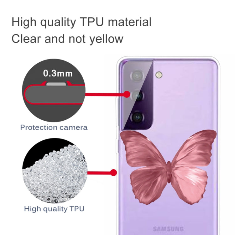 For Samsung Galaxy S21+ 5G Colored Drawing Pattern Highly Transparent TPU Protective Case