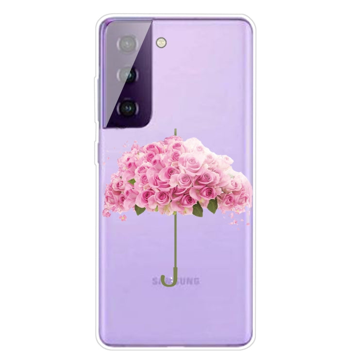 For Samsung Galaxy S21+ 5G Colored Drawing Pattern Highly Transparent TPU Protective Case