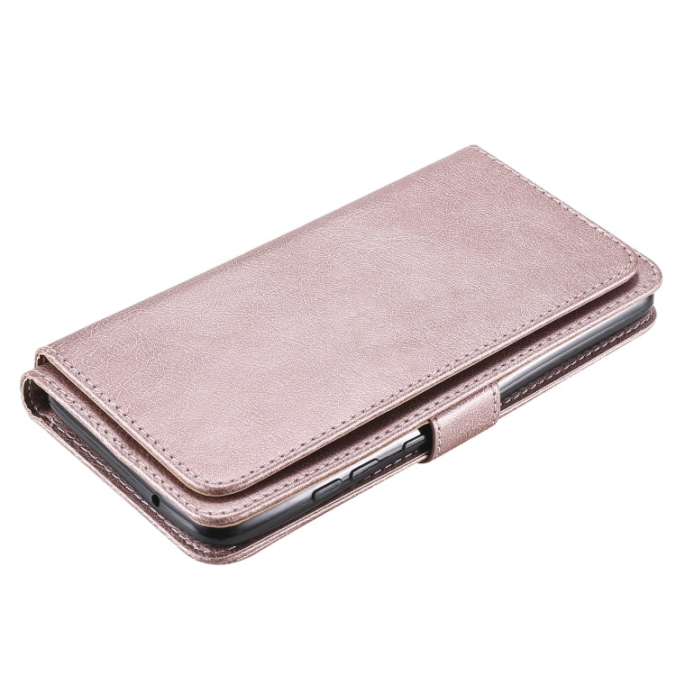 For Samsung Galaxy S20 FE 5G Multifunctional Magnetic Copper Buckle Horizontal Flip Solid Color Leather Case with 10 Card Slots & Wallet & Holder & Photo Frame