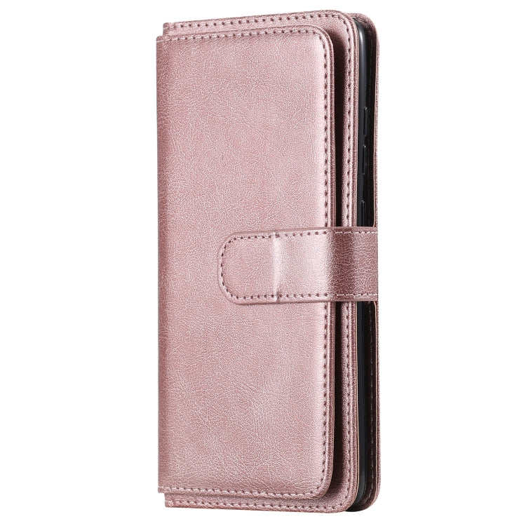 For Samsung Galaxy S20 FE 5G Multifunctional Magnetic Copper Buckle Horizontal Flip Solid Color Leather Case with 10 Card Slots & Wallet & Holder & Photo Frame