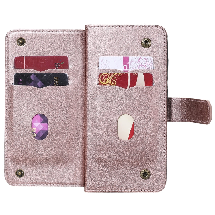 For Samsung Galaxy S20 FE 5G Multifunctional Magnetic Copper Buckle Horizontal Flip Solid Color Leather Case with 10 Card Slots & Wallet & Holder & Photo Frame