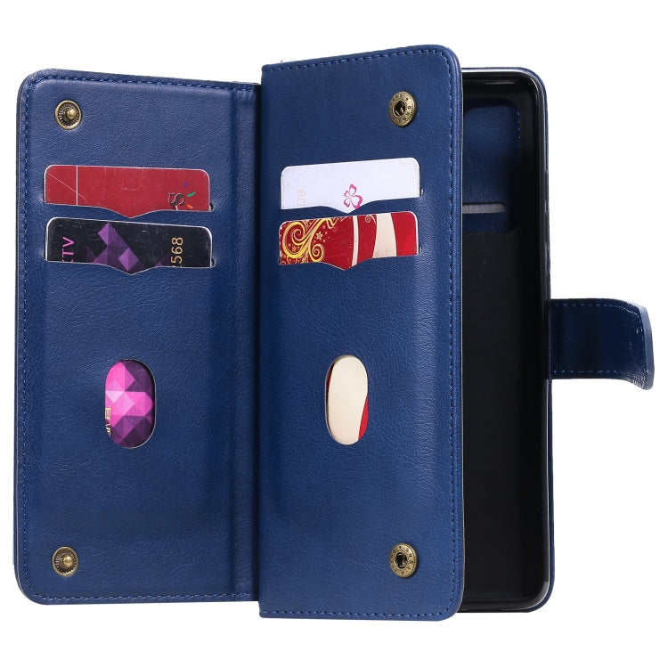 For Samsung Galaxy S20 FE 5G Multifunctional Magnetic Copper Buckle Horizontal Flip Solid Color Leather Case with 10 Card Slots & Wallet & Holder & Photo Frame