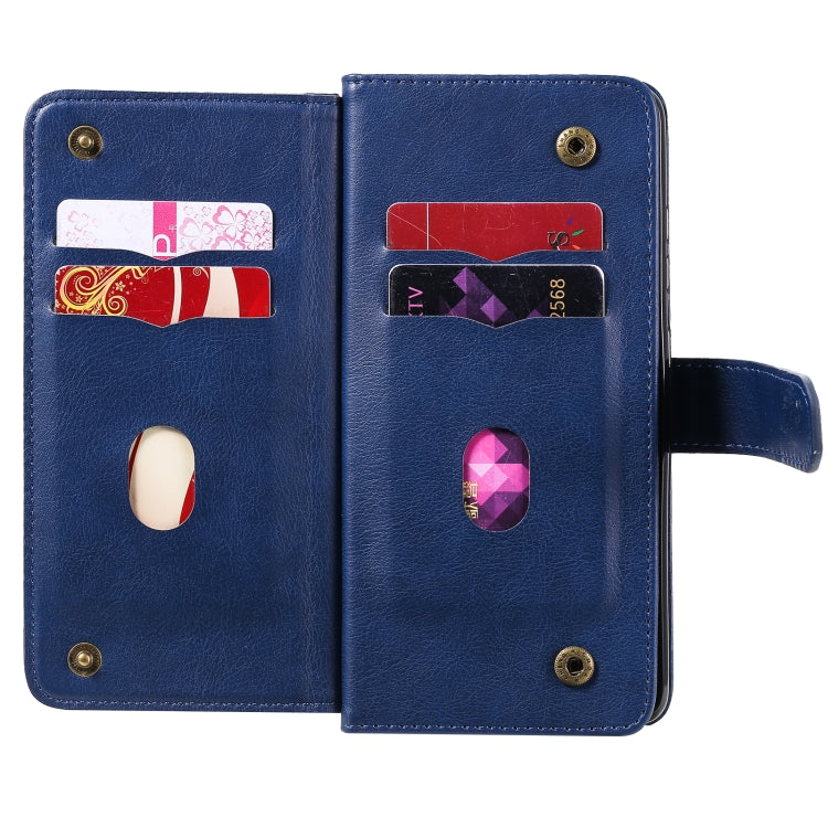 For Samsung Galaxy S20 FE 5G Multifunctional Magnetic Copper Buckle Horizontal Flip Solid Color Leather Case with 10 Card Slots & Wallet & Holder & Photo Frame