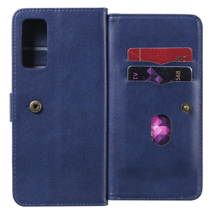 For Samsung Galaxy S20 FE 5G Multifunctional Magnetic Copper Buckle Horizontal Flip Solid Color Leather Case with 10 Card Slots & Wallet & Holder & Photo Frame