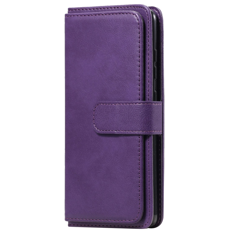 For Samsung Galaxy S20 FE 5G Multifunctional Magnetic Copper Buckle Horizontal Flip Solid Color Leather Case with 10 Card Slots & Wallet & Holder & Photo Frame
