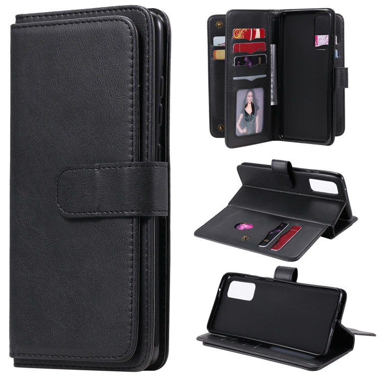 For Samsung Galaxy S20 FE 5G Multifunctional Magnetic Copper Buckle Horizontal Flip Solid Color Leather Case with 10 Card Slots & Wallet & Holder & Photo Frame