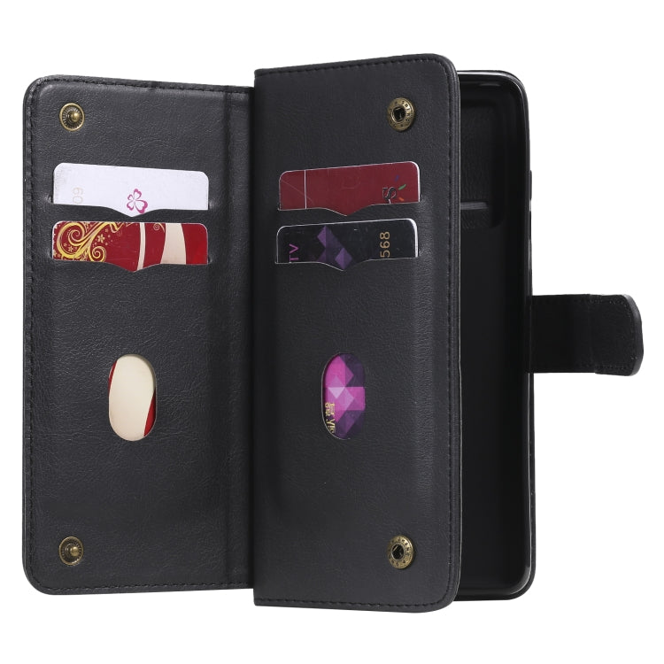For Samsung Galaxy S20 FE 5G Multifunctional Magnetic Copper Buckle Horizontal Flip Solid Color Leather Case with 10 Card Slots & Wallet & Holder & Photo Frame