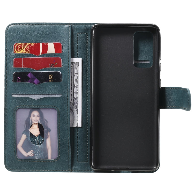 For Samsung Galaxy S20 FE 5G Multifunctional Magnetic Copper Buckle Horizontal Flip Solid Color Leather Case with 10 Card Slots & Wallet & Holder & Photo Frame