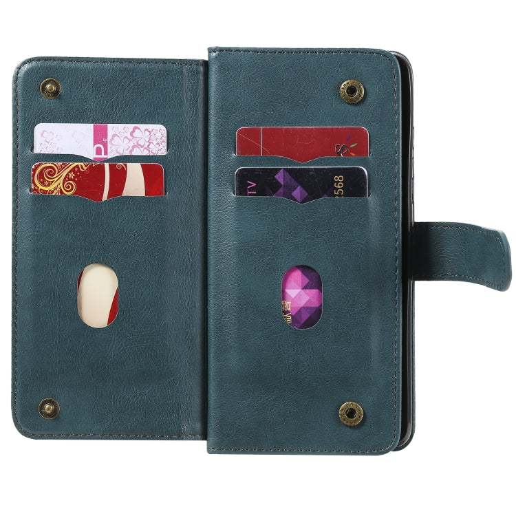 For Samsung Galaxy S20 FE 5G Multifunctional Magnetic Copper Buckle Horizontal Flip Solid Color Leather Case with 10 Card Slots & Wallet & Holder & Photo Frame