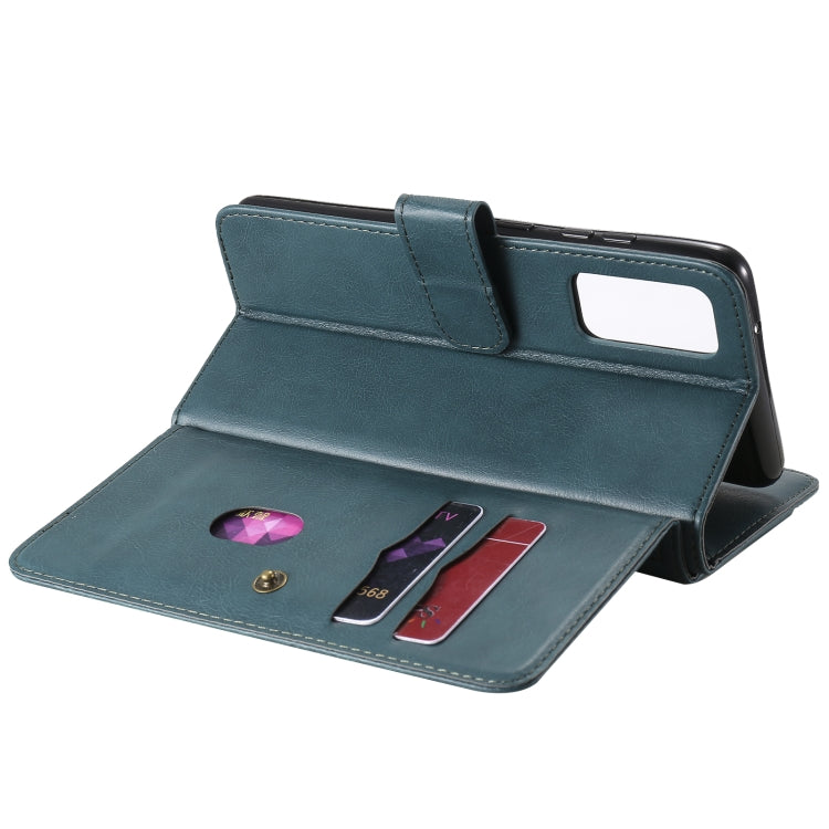 For Samsung Galaxy S20 FE 5G Multifunctional Magnetic Copper Buckle Horizontal Flip Solid Color Leather Case with 10 Card Slots & Wallet & Holder & Photo Frame