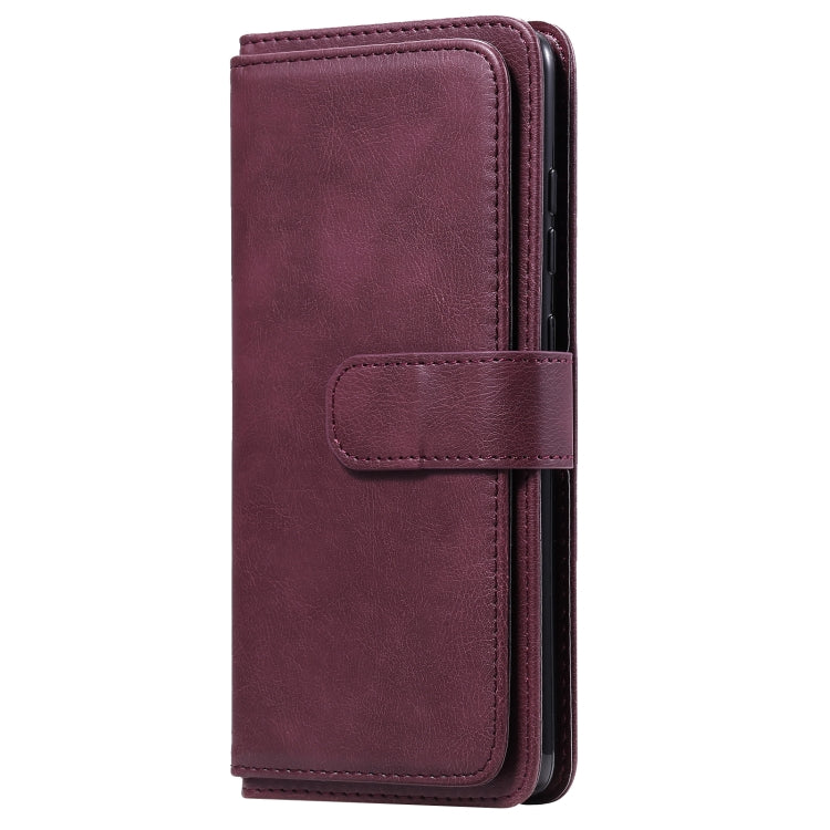 For Samsung Galaxy S20 FE 5G Multifunctional Magnetic Copper Buckle Horizontal Flip Solid Color Leather Case with 10 Card Slots & Wallet & Holder & Photo Frame