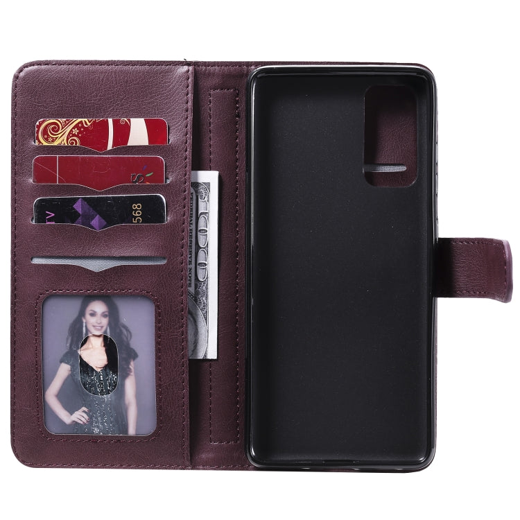 For Samsung Galaxy S20 FE 5G Multifunctional Magnetic Copper Buckle Horizontal Flip Solid Color Leather Case with 10 Card Slots & Wallet & Holder & Photo Frame