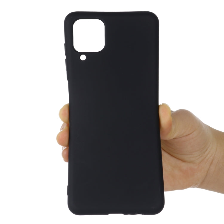 For Samsung Galaxy A12 Pure Color Liquid Silicone Shockproof Full Coverage Case