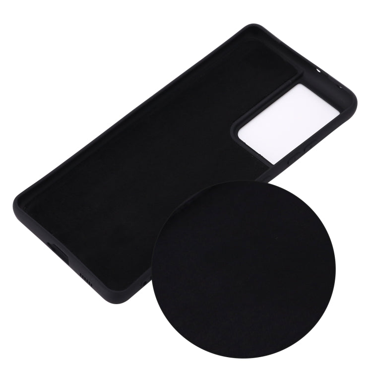 For Samsung Galaxy S21 Ultra 5G Pure Color Liquid Silicone Shockproof Full Coverage Case
