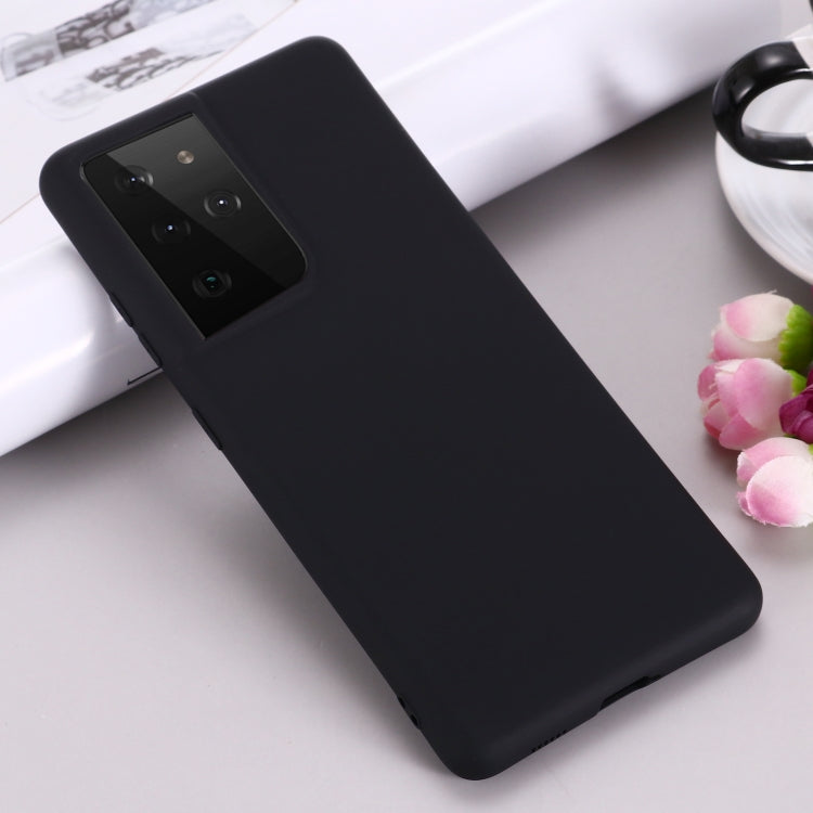 For Samsung Galaxy S21 Ultra 5G Pure Color Liquid Silicone Shockproof Full Coverage Case