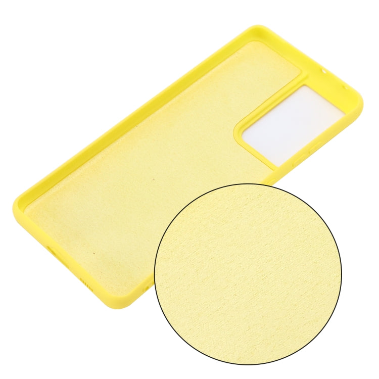 For Samsung Galaxy S21 Ultra 5G Pure Color Liquid Silicone Shockproof Full Coverage Case