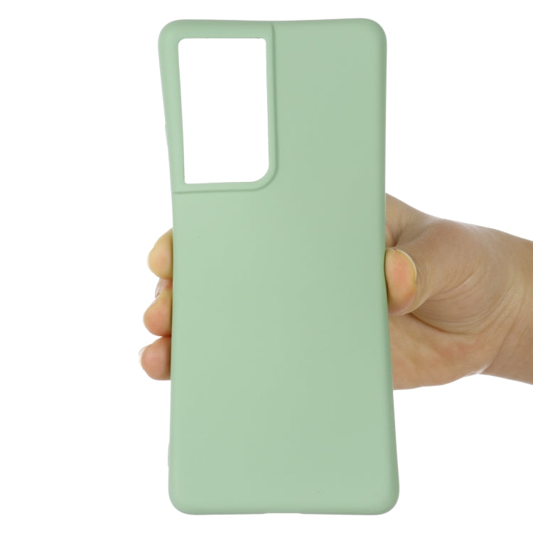For Samsung Galaxy S21 Ultra 5G Pure Color Liquid Silicone Shockproof Full Coverage Case