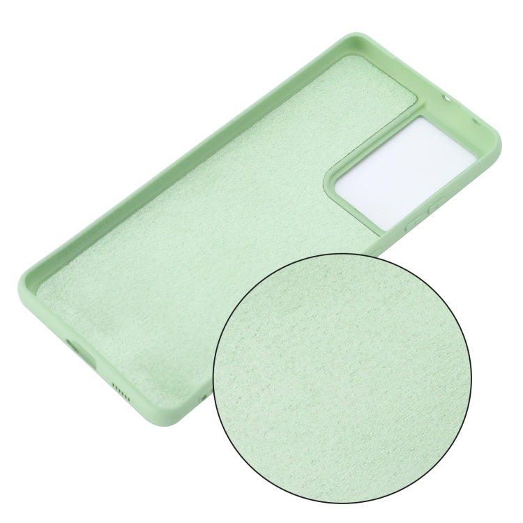 For Samsung Galaxy S21 Ultra 5G Pure Color Liquid Silicone Shockproof Full Coverage Case