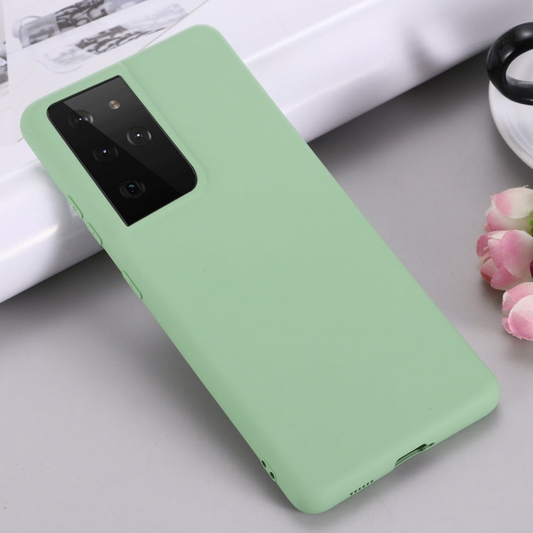 For Samsung Galaxy S21 Ultra 5G Pure Color Liquid Silicone Shockproof Full Coverage Case