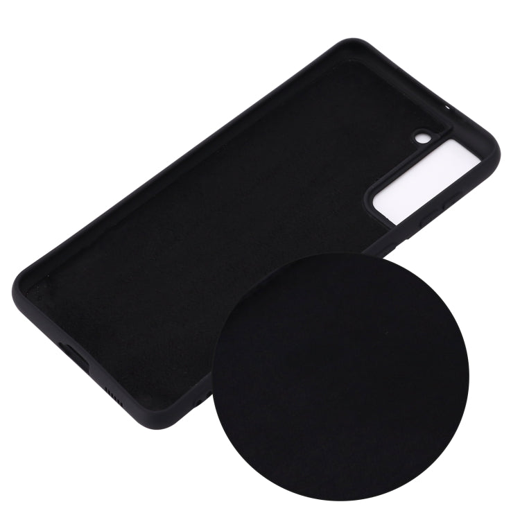 For Samsung Galaxy S21 5G Pure Color Liquid Silicone Shockproof Full Coverage Case