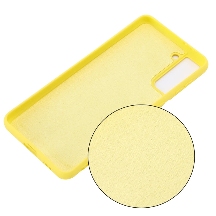 For Samsung Galaxy S21 5G Pure Color Liquid Silicone Shockproof Full Coverage Case
