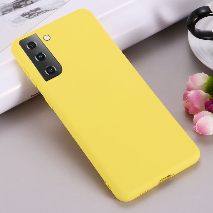 For Samsung Galaxy S21 5G Pure Color Liquid Silicone Shockproof Full Coverage Case