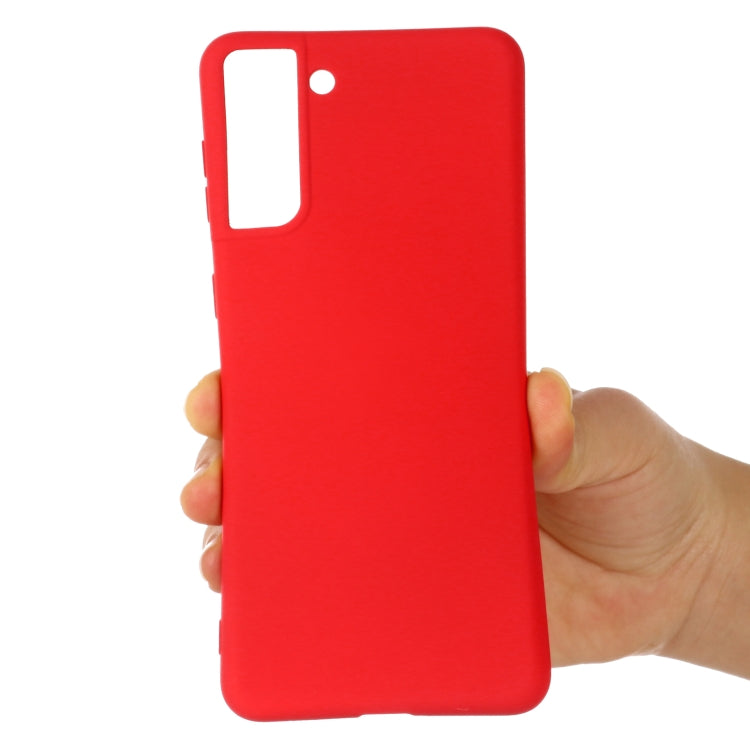 For Samsung Galaxy S21 5G Pure Color Liquid Silicone Shockproof Full Coverage Case