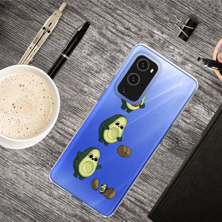 For OnePlus 9 Colored Drawing Pattern Highly Transparent TPU Protective Case