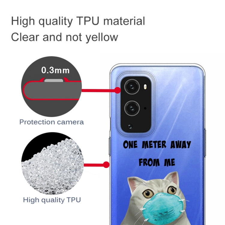 For OnePlus 9 Colored Drawing Pattern Highly Transparent TPU Protective Case