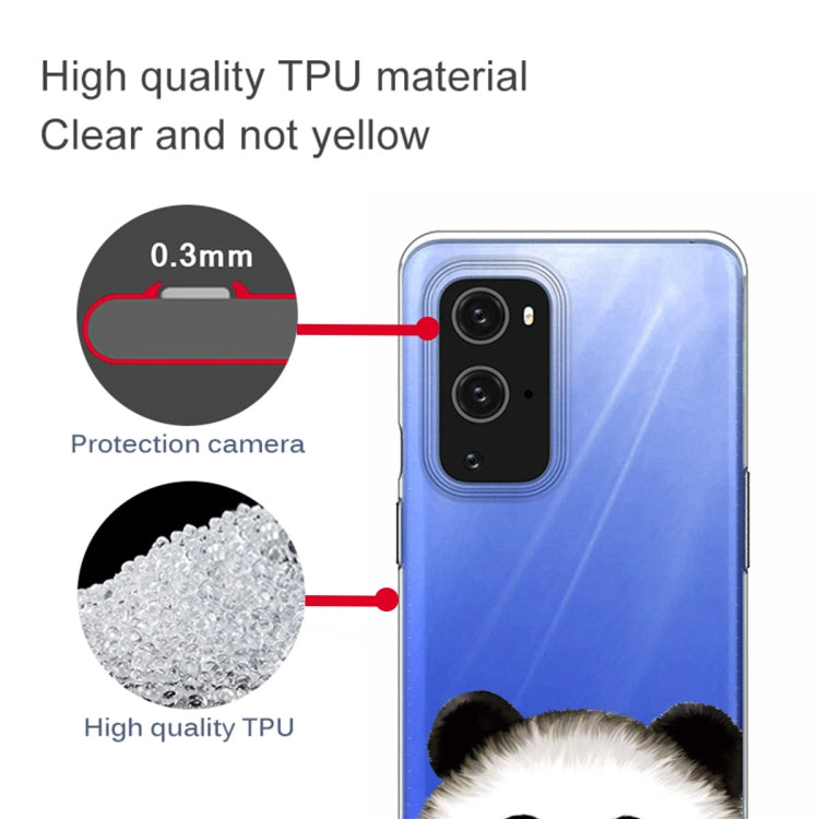 For OnePlus 9 Colored Drawing Pattern Highly Transparent TPU Protective Case
