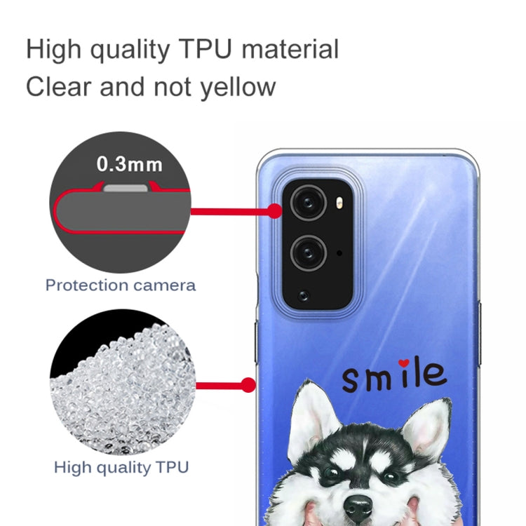 For OnePlus 9 Colored Drawing Pattern Highly Transparent TPU Protective Case