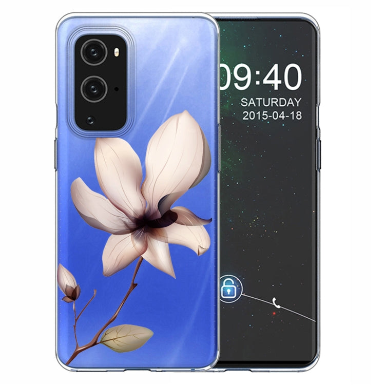 For OnePlus 9 Colored Drawing Pattern Highly Transparent TPU Protective Case