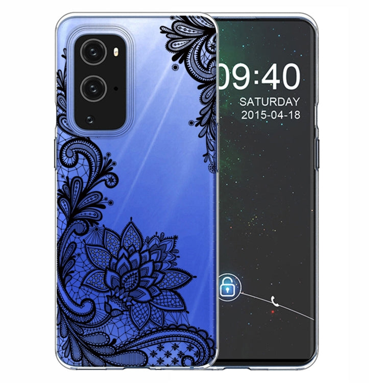 For OnePlus 9 Colored Drawing Pattern Highly Transparent TPU Protective Case